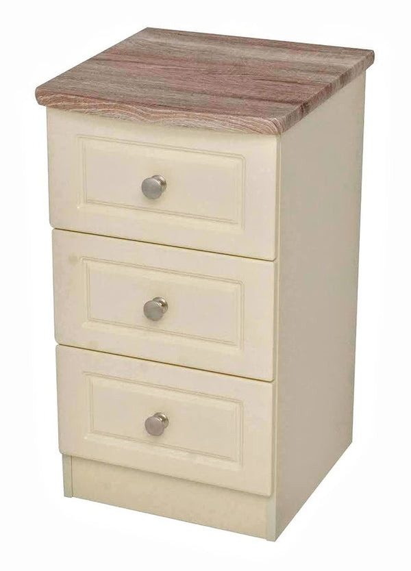 Milano Cream Oak 3 Drawer Locker