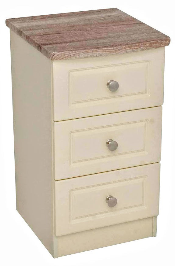 Milano Cream Oak 3 Drawer Locker