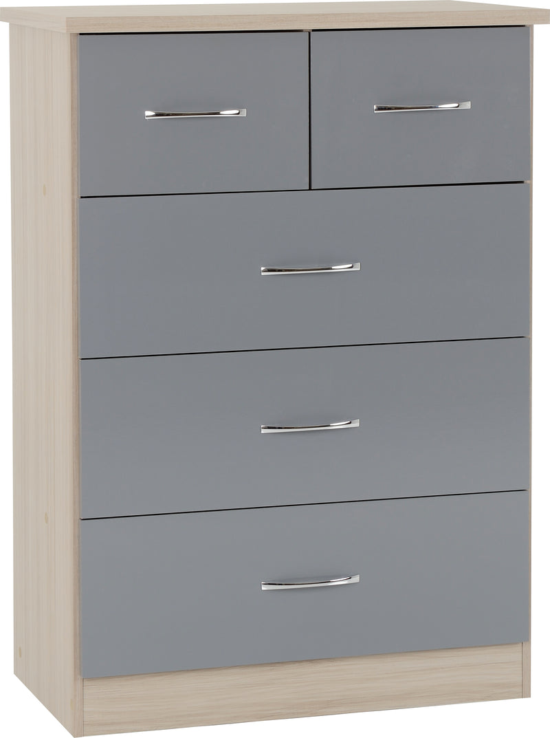 Nevada 4 Door 2 Drawer Mirrored Wardrobe Bedroom Set