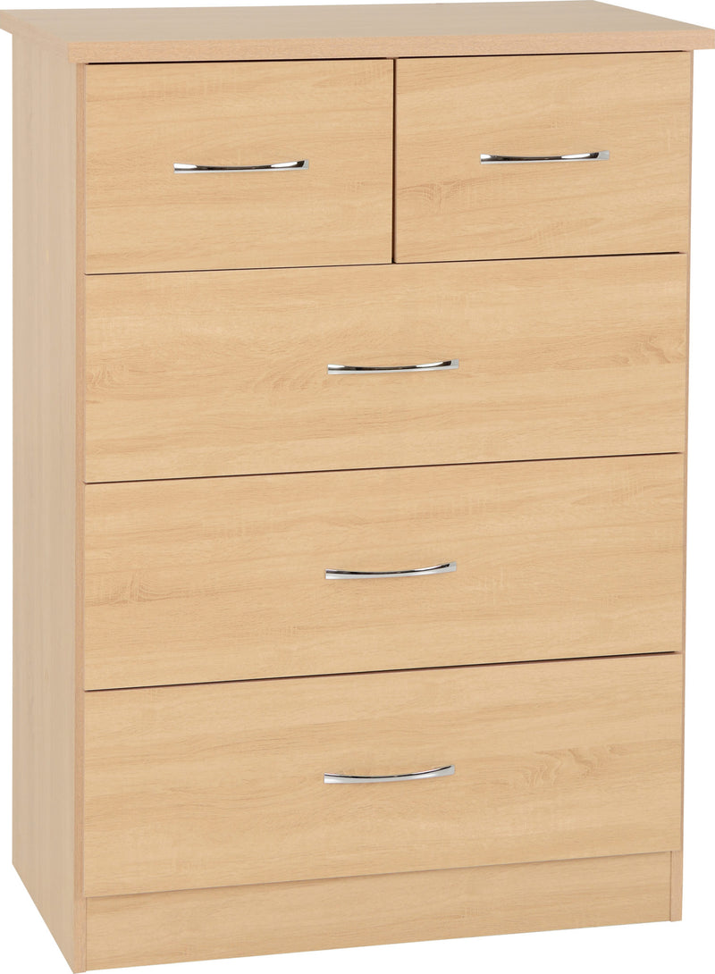 Nevada 4 Door 2 Drawer Mirrored Wardrobe Bedroom Set