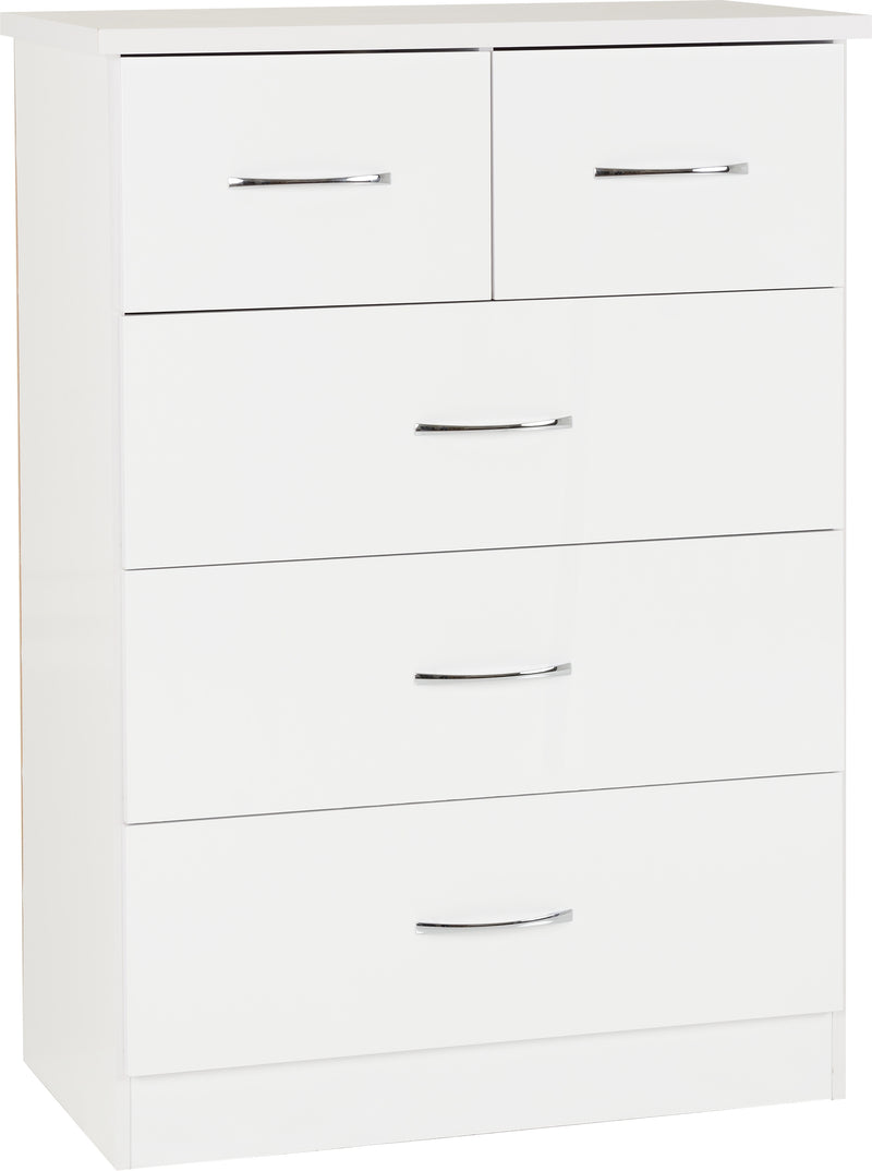 Nevada 4 Door 2 Drawer Mirrored Wardrobe Bedroom Set