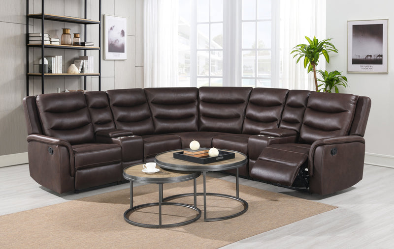 3+3 Seater Brown Recliner Suites Antrim, The Polly