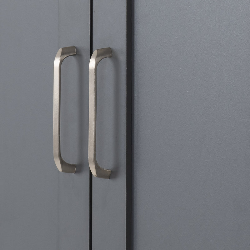 Portland Trio White/Grey/Oak Effect 3 Door Wardrobe Bedroom Set
