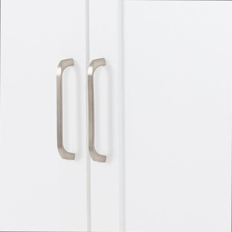 Portland White/Grey/Oak Effect 2 Door Wardrobe