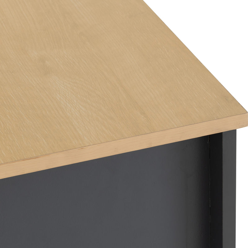 Portland Grey/White/Oak Effect 2 Drawer Locker