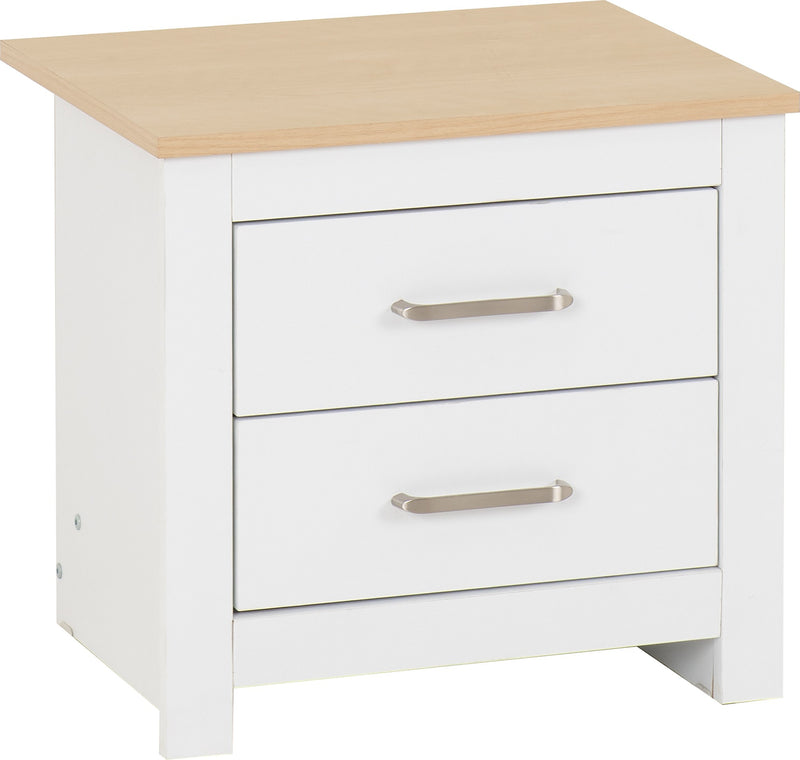 Portland Grey/White/Oak Effect 2 Drawer Locker