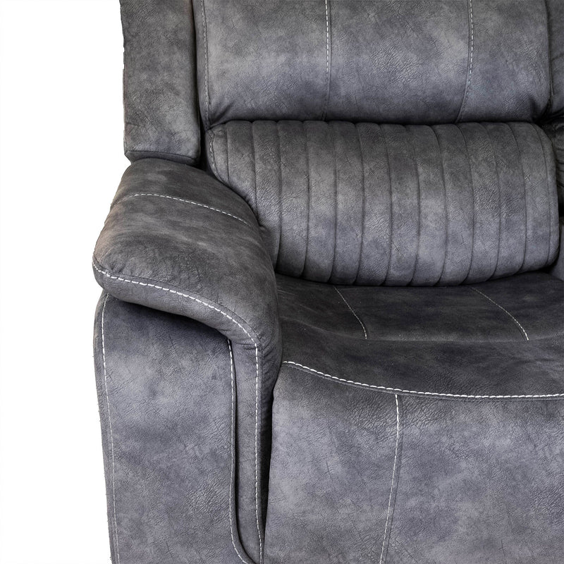 Dark Grey Recliner L Shaped Corner Suites Belfast, Platina