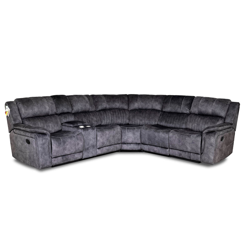 Dark Grey Recliner L Shaped Corner Sofas Limavady, Platina