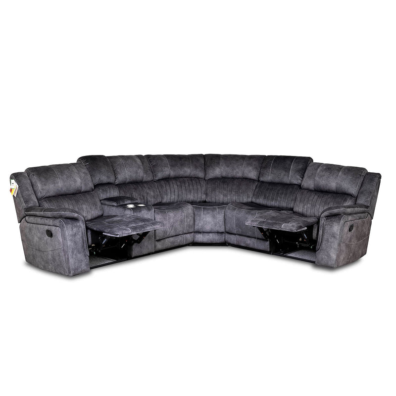 Dark Grey Reclining Corner Sofas Limavady, Platina