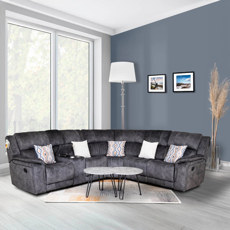 Dark Grey Recliner L Shaped Corner Couches Northern Ireland, Platina