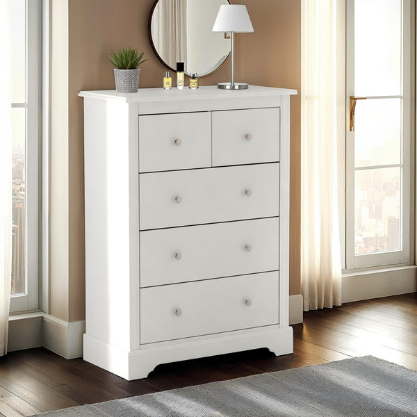 Stratford 3+2 Drawer Chest White