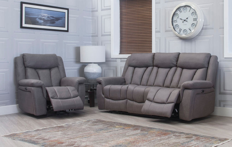 Santino Grey Power Reclining Couches Belfast