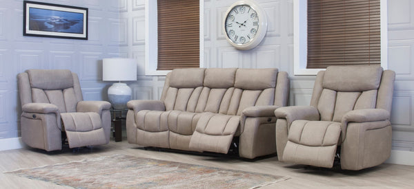 Santino Sandstone Power Reclining Couches Northern Ireland