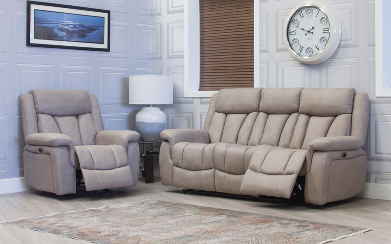 Santino Sandstone Power Reclining Couches Northern Ireland