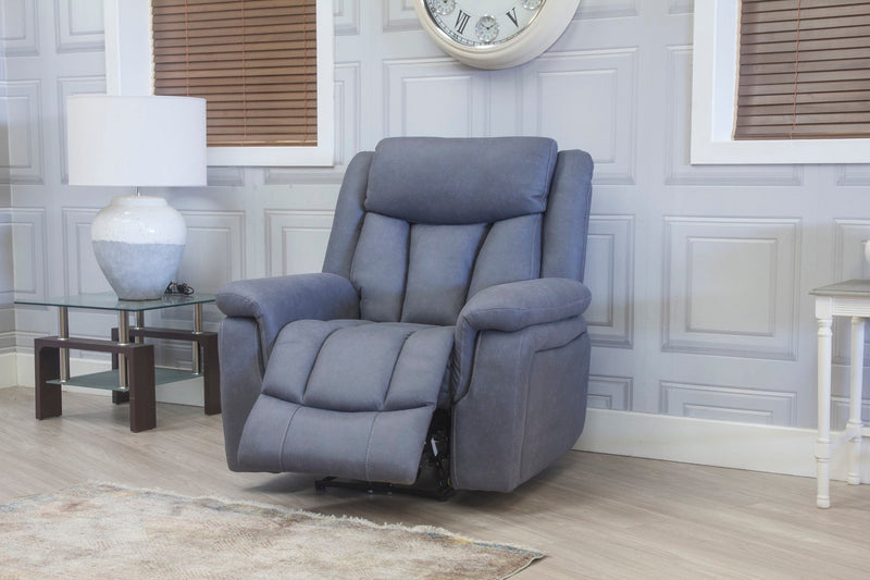 Santino Slate Blue Power Recliner Sofas Derry