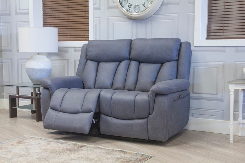 Santino Slate Blue Power Reclining Couches Northern Ireland