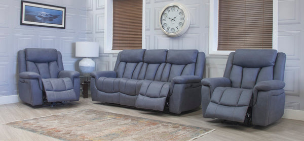 Santino Slate Blue Power Recliner Couches Downpatrick