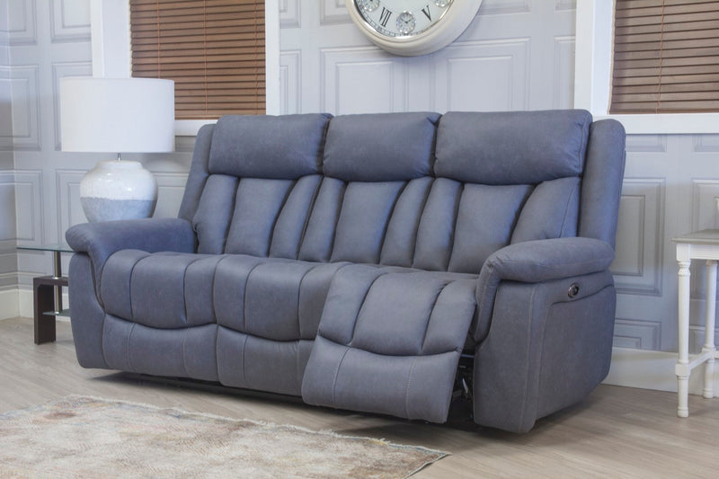 Santino Slate Blue Power Recliner Couches Belfast