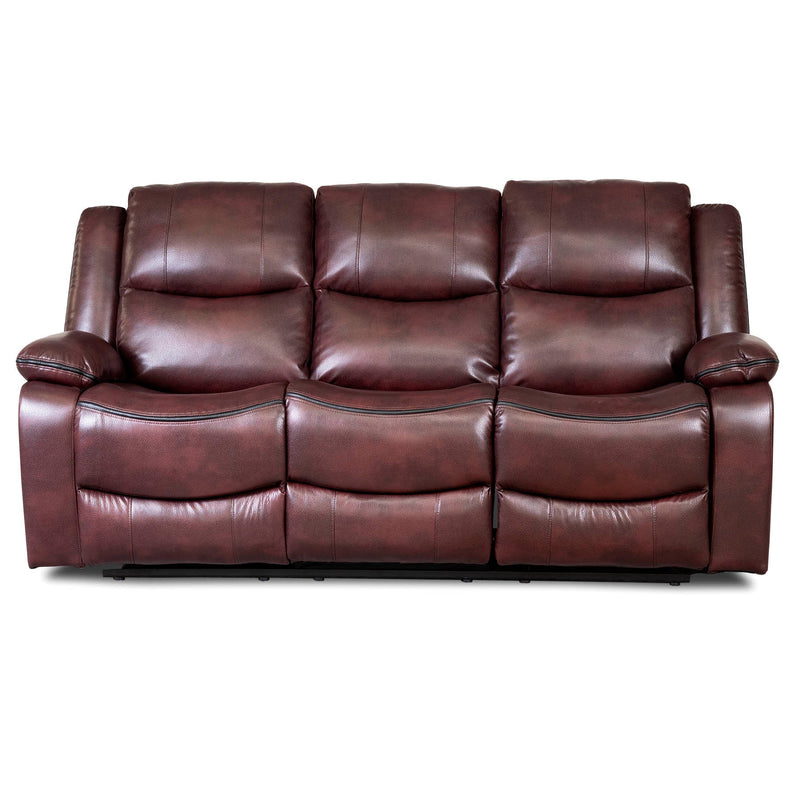 Sherwood Burgundy Leather Recliner Sofas Coleraine