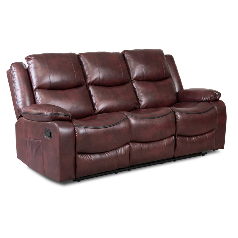 Sherwood Burgundy Leather Recliner Sofas Northern Ireland