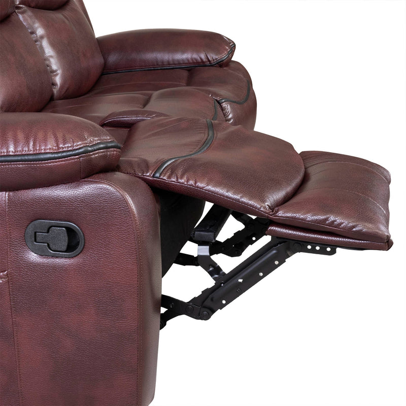 Sherwood Burgundy Leather Recliner Sofas Northern Ireland