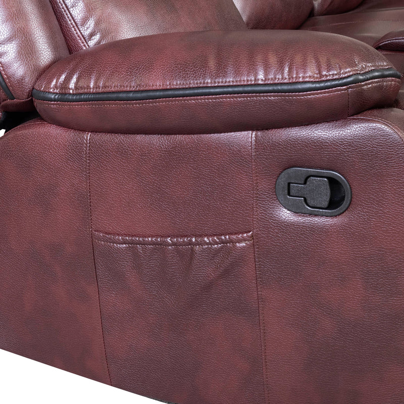 Sherwood Burgundy Leather Recliner Sofas Northern Ireland