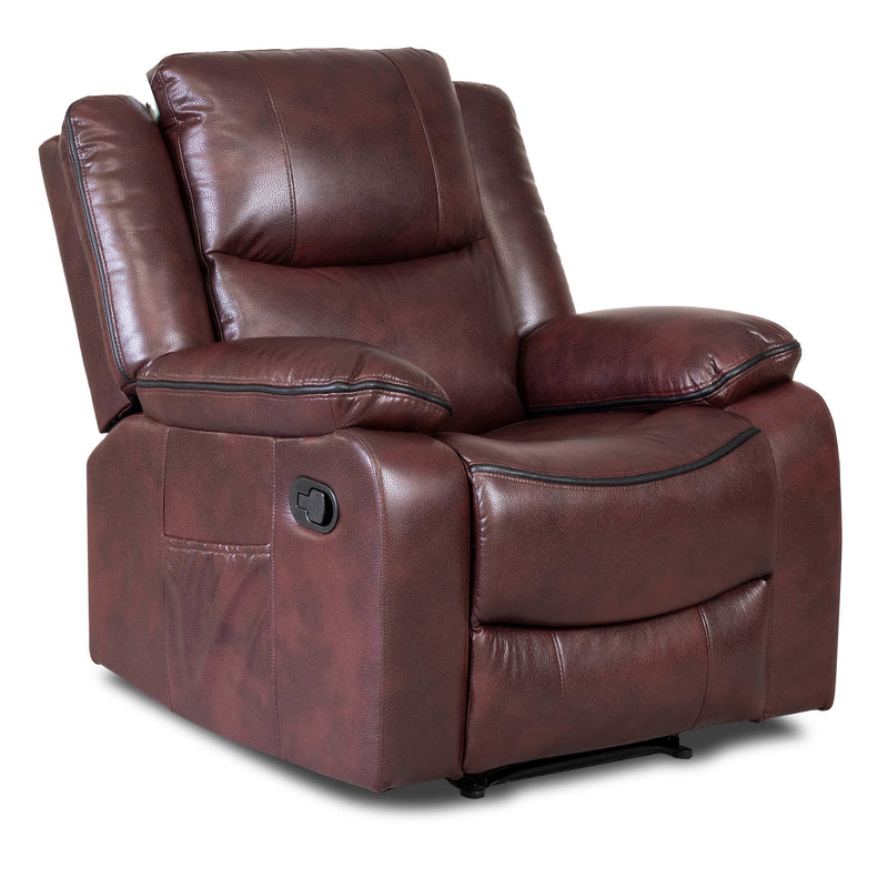 Sherwood Burgundy Leather Recliner Sofas Newtownabbey