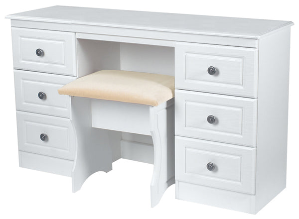 Snowdon White Kneehole Desk Dresser