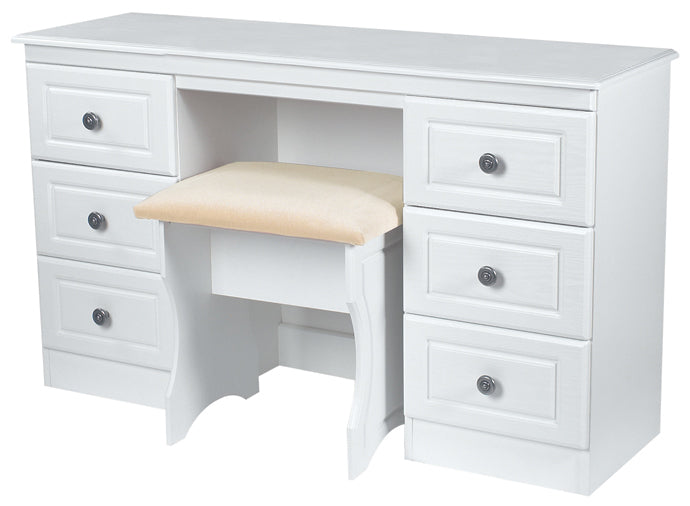 Snowdon White Kneehole Desk Dresser