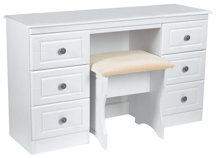 Snowdon White Kneehole Desk Dresser