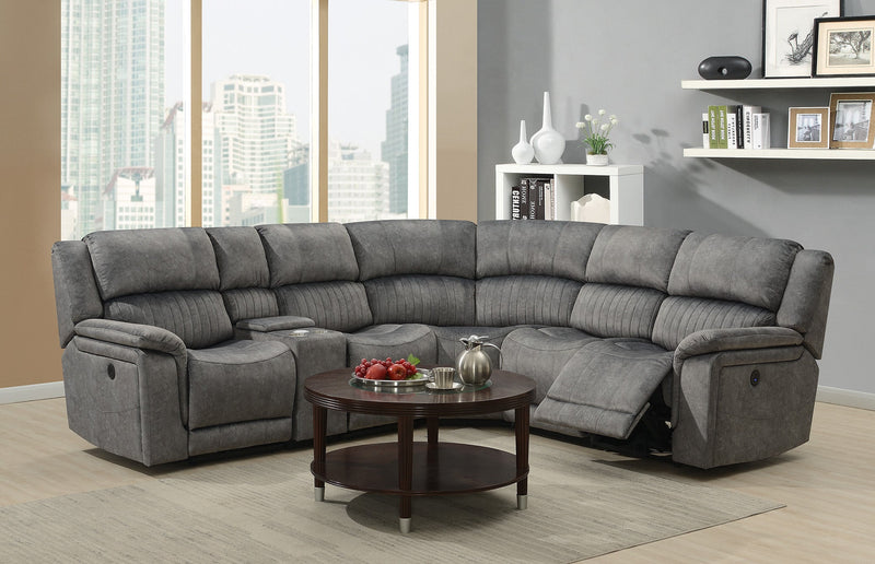 Dark Grey Recliner L Shaped Corner Couches Downpatrick, Platina