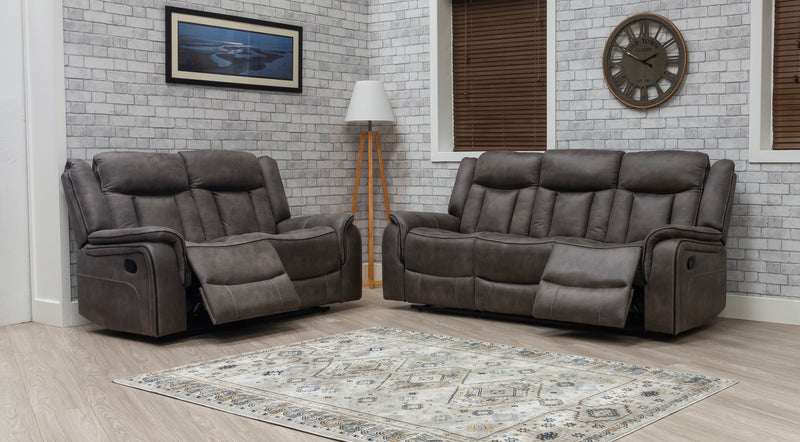 Athens Recliner Sofas Fabric Grey