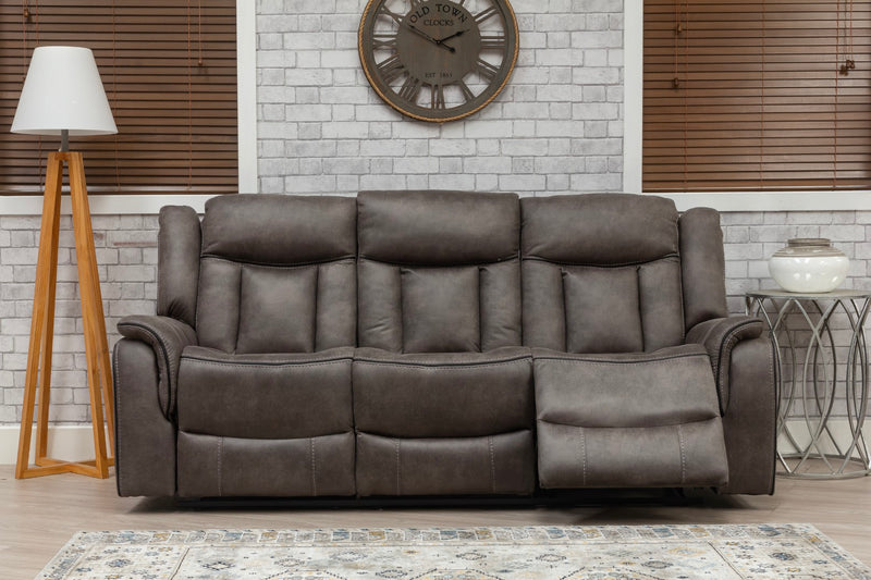 Athens Recliner Sofas Fabric Grey