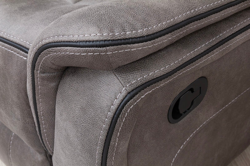 Athens Recliner Sofas Fabric Grey