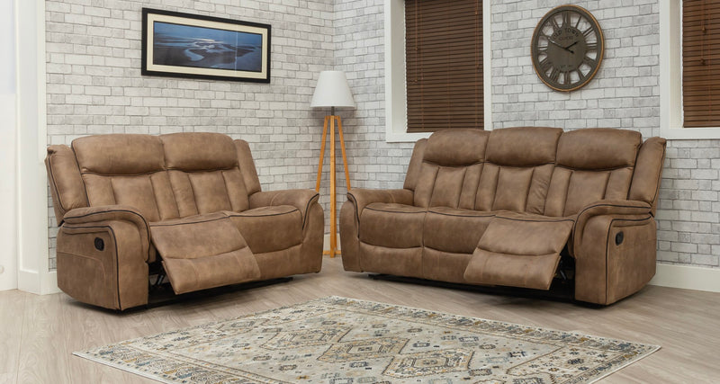 Athens Recliner Sofas Fabric Sandstone