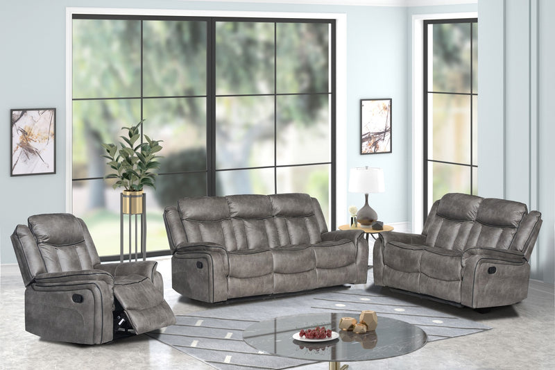 Athens Recliner Sofas Fabric Grey