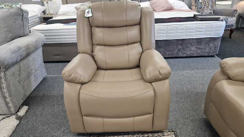 Lisbon Leather Reclining Sofas - Cappuccino