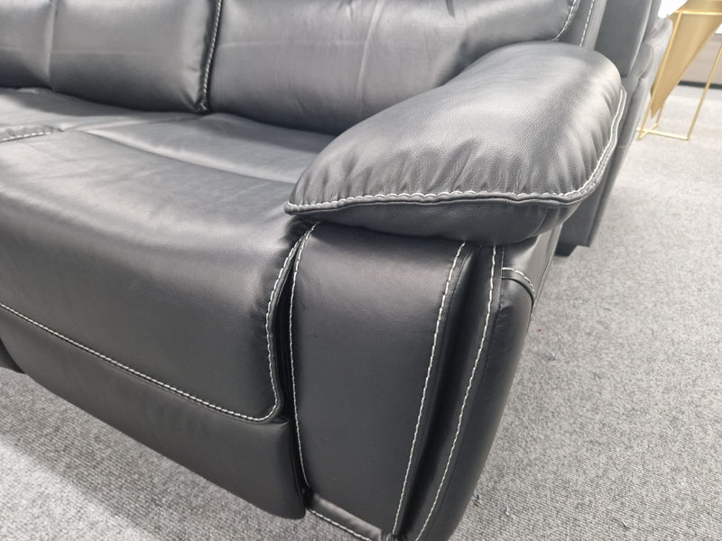 Detroit Black Air Leather Sofas