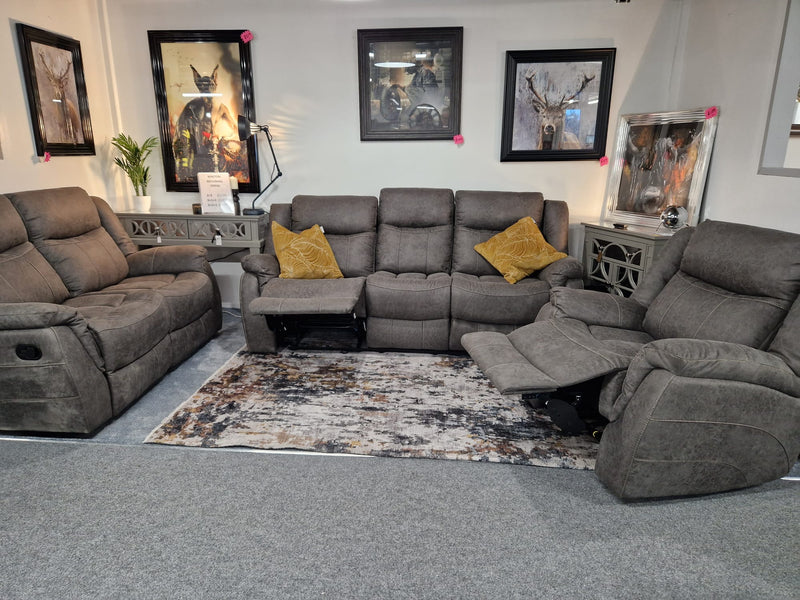 3+2+1 Grey Recliner Couches Bangor, Walton