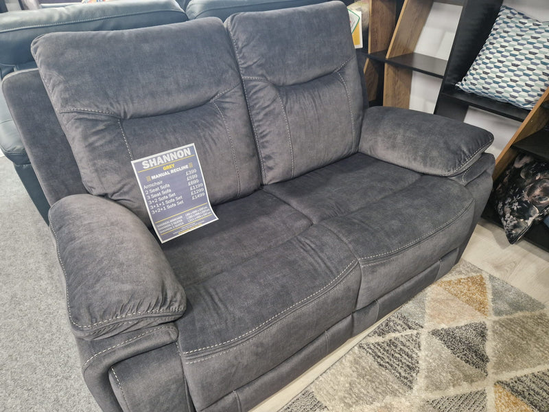 The Shannon 2 seat grey fabric 