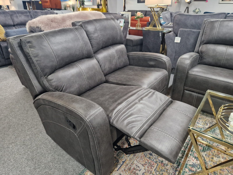 The Galway 2 seat gun metal fabric 