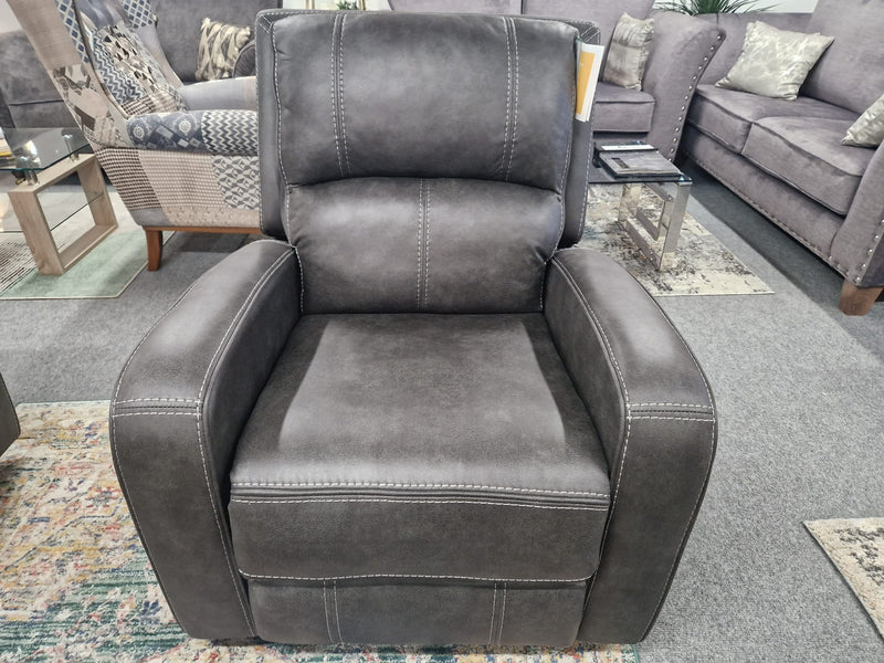 The Galway armchair gun metal fabric