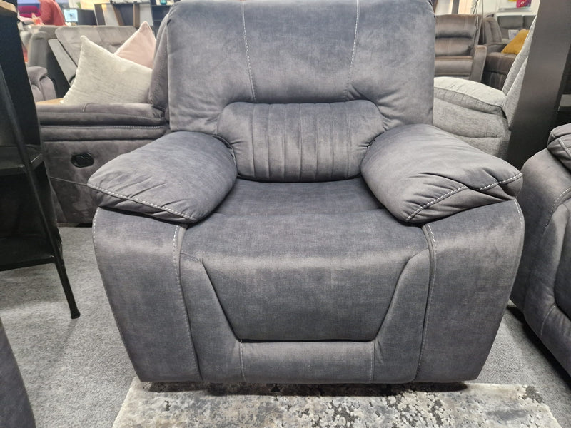 Airedale Dark Grey Fabric Reclining Sofas