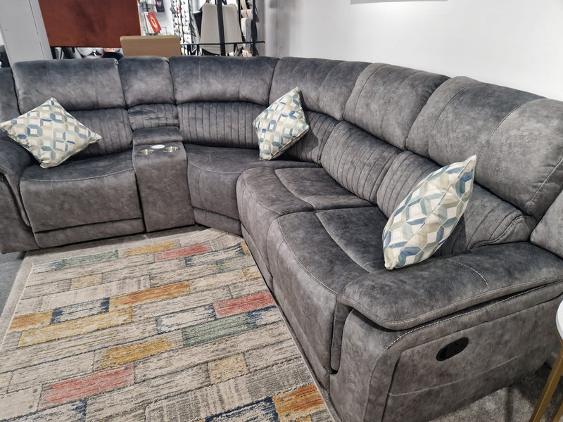 Light Grey Reclining Corner Sofas Kilkeel, Platina