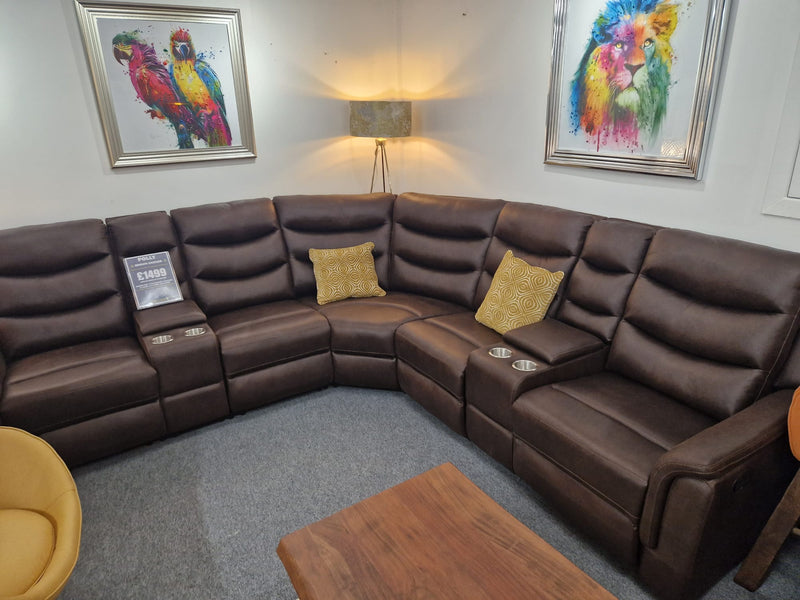 3+1+1 Seater Brown Reclining Couches Northern Ireland, The Polly