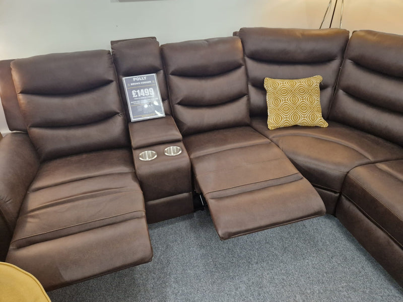 2+1+1 Seater Brown Reclining Sofas Northern Ireland, The Polly