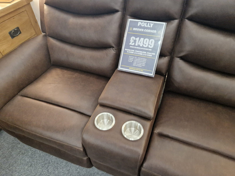 3 Seater Brown Reclining Sofas Northern Ireland, The Polly