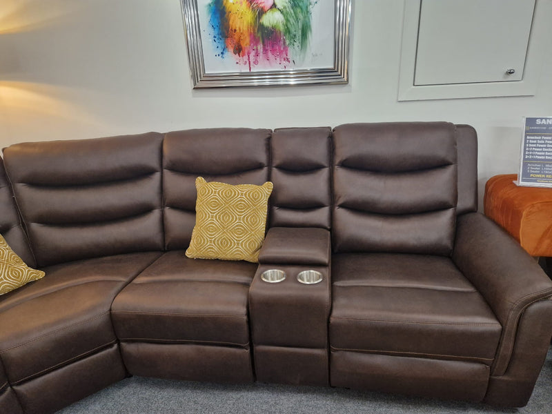 3 Seater Brown Reclining Couches Antrim, The Polly