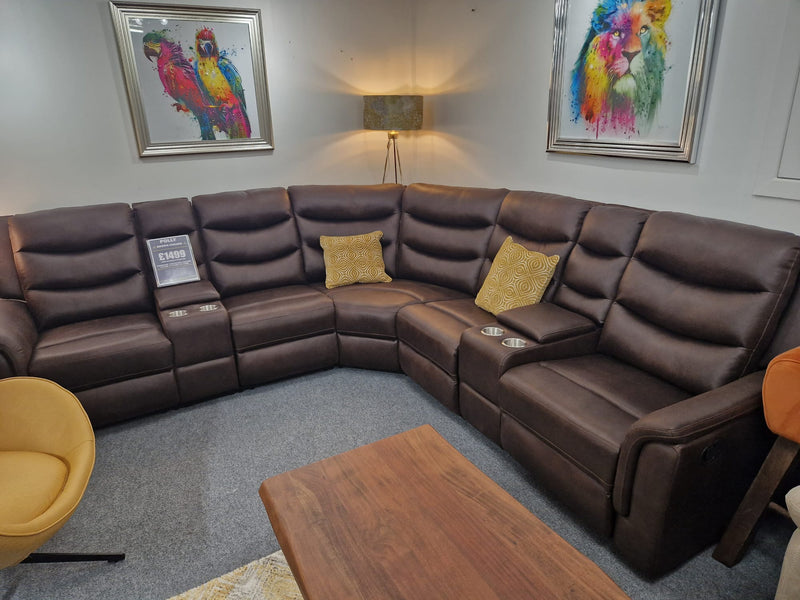 2+1 Seater Brown Recliner Suites Belfast, The Polly