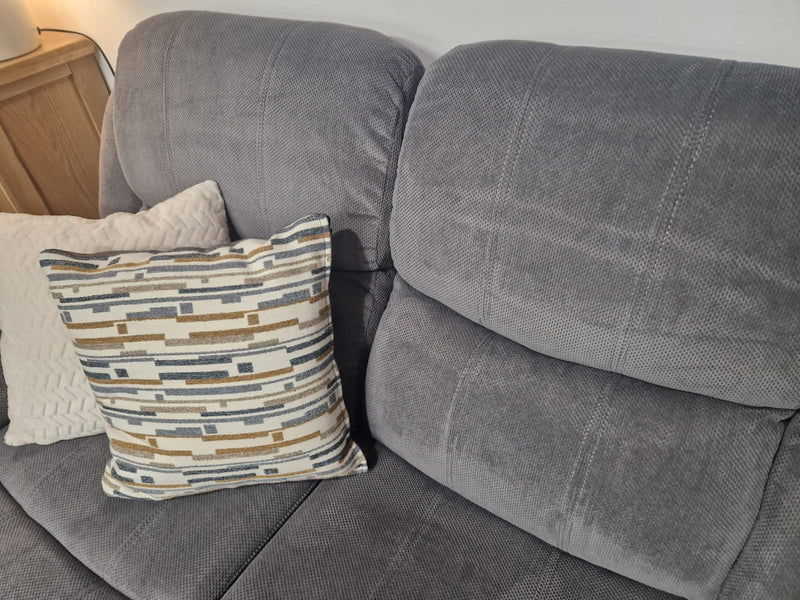 Emma Grey Fabric Reclining Sofas